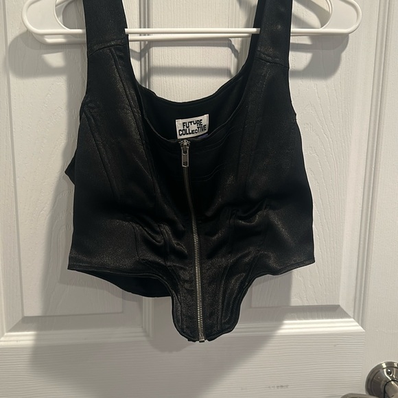 Black zip up corset - Picture 1 of 1